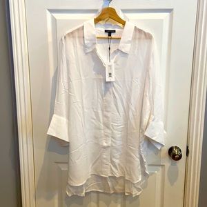 Universal Standard Toni Hi Low Tunic Top White S